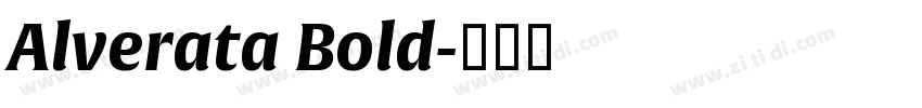 Alverata Bold字体转换 Alverata Bold字体转换